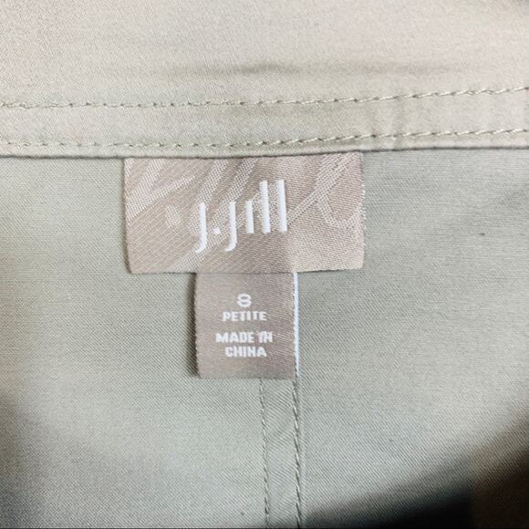 J Jill Khaki Green Jacket Blazer 8P Cotton Lady Jacket - Picture 7 of 9